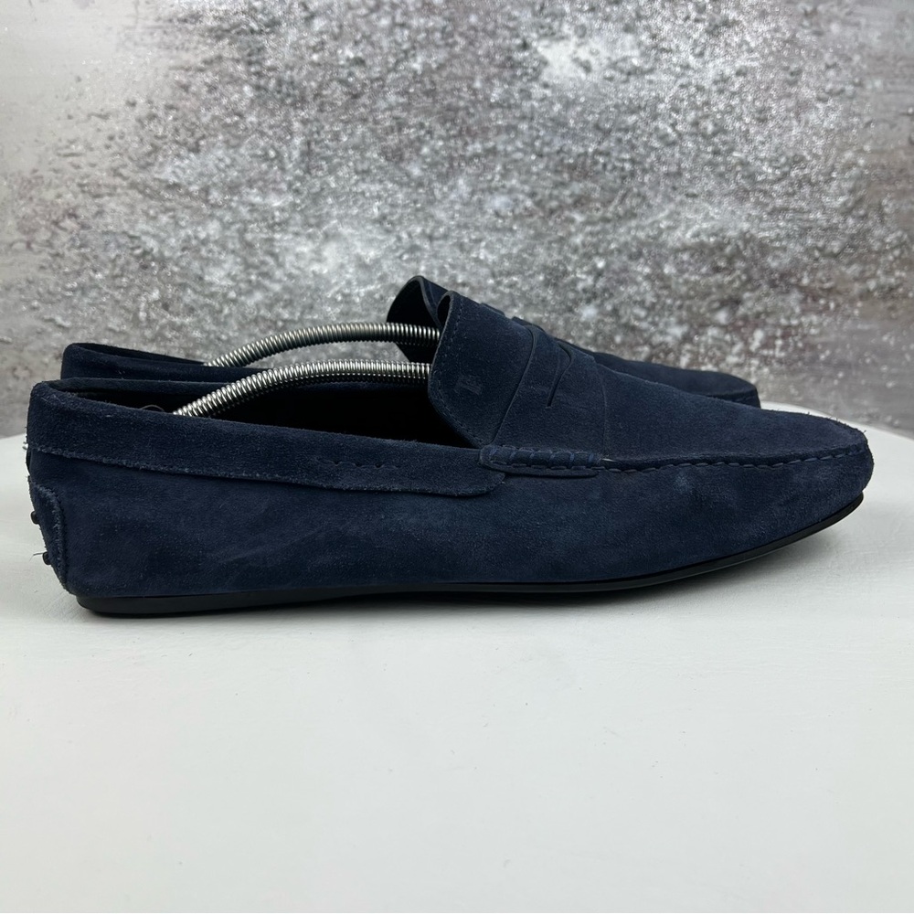 532 Tod’s Men's  Gommino Suede driving Loafers - Navy Blue 12.5